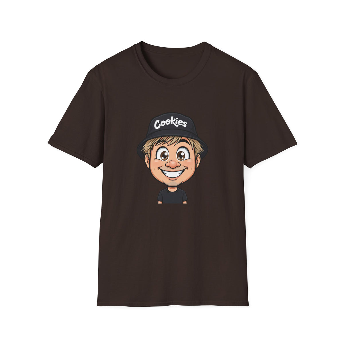 Cookies Brand Cartoon Boy T-Shirt — Smiling Kid Logo Tee