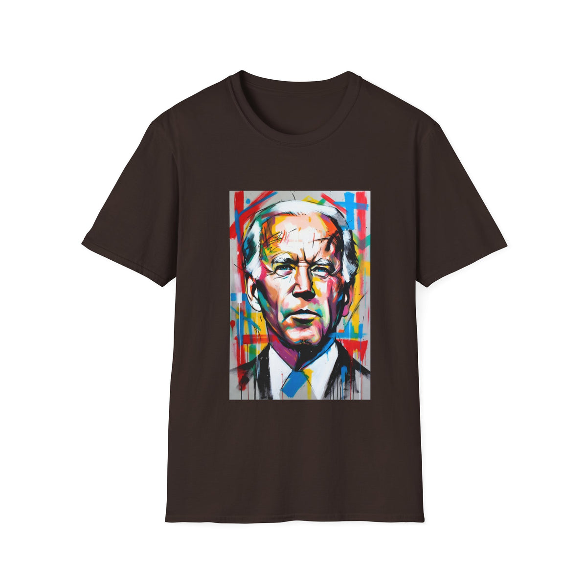 Artsy Biden Portrait T‑Shirt — Colorful Pop Art President Tee