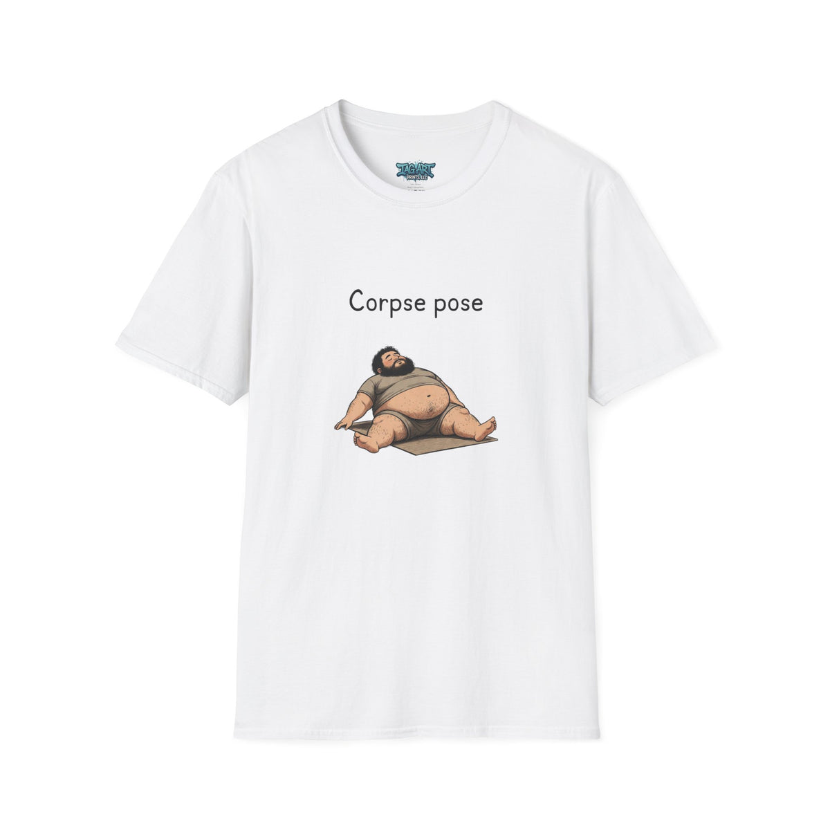 Corpse Pose illustration T-Shirt | Funny Yoga Shirt, Relaxation Graphic Tee