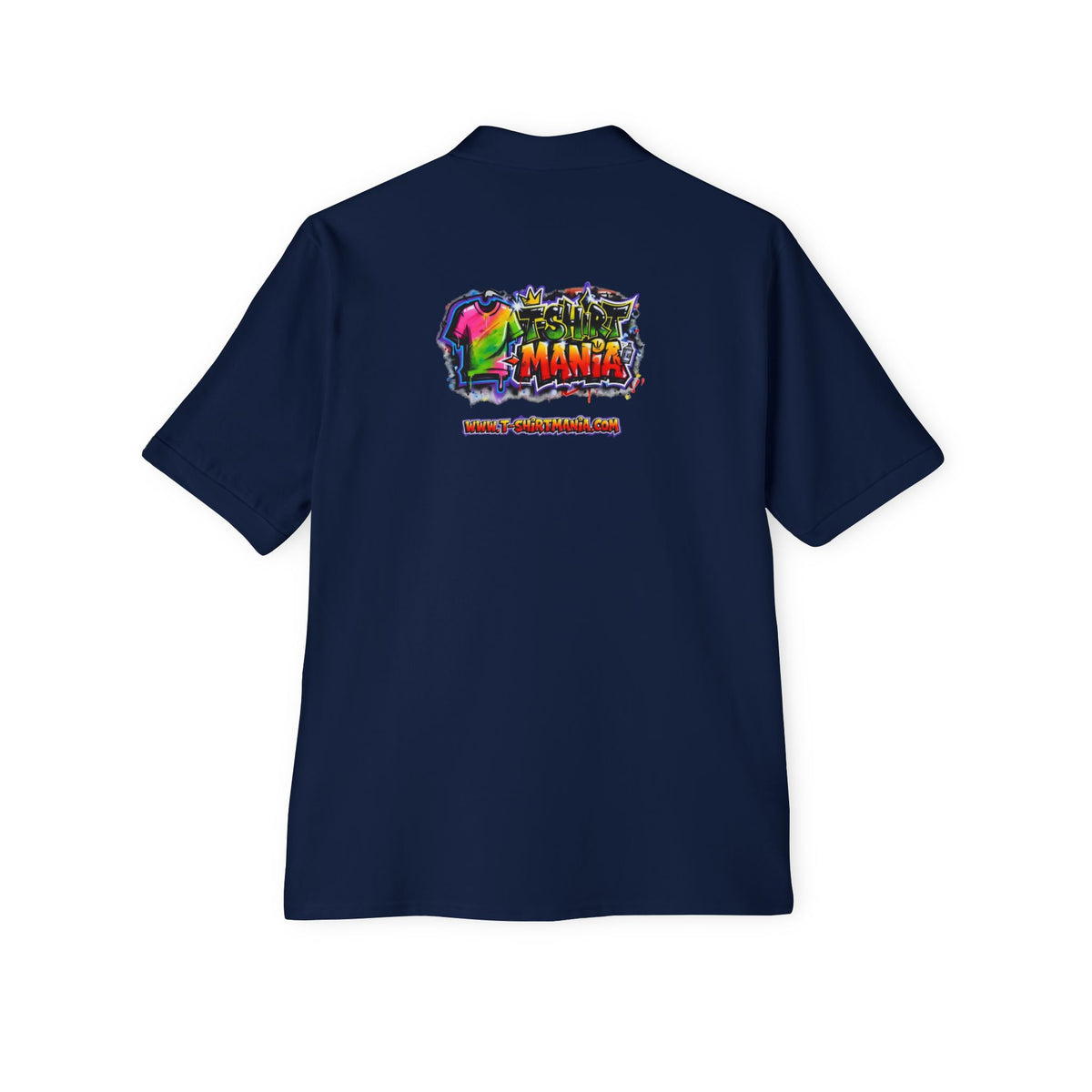 Men's Polo — Colorful Graffiti 'MANIA' Logo Performance Shirt