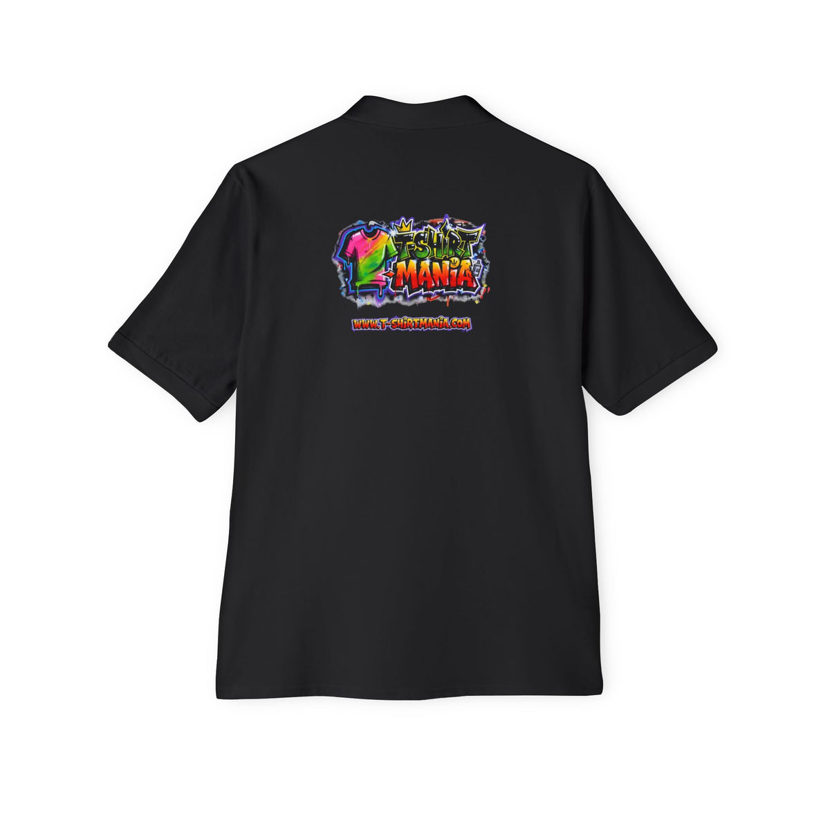 Men's Polo — Colorful Graffiti 'MANIA' Logo Performance Shirt