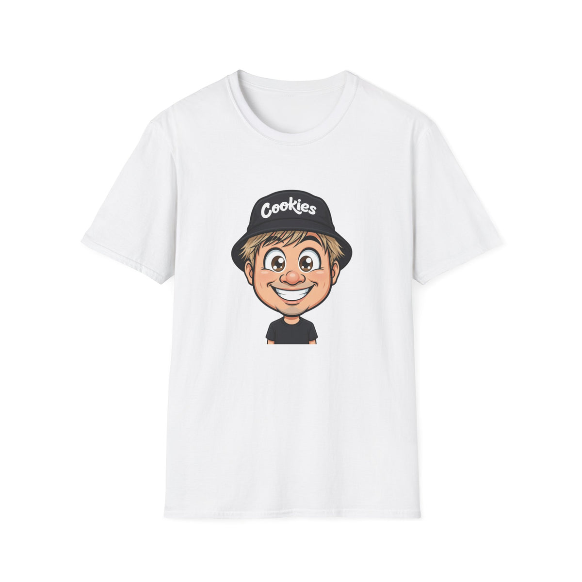 Cookies Brand Cartoon Boy T-Shirt — Smiling Kid Logo Tee