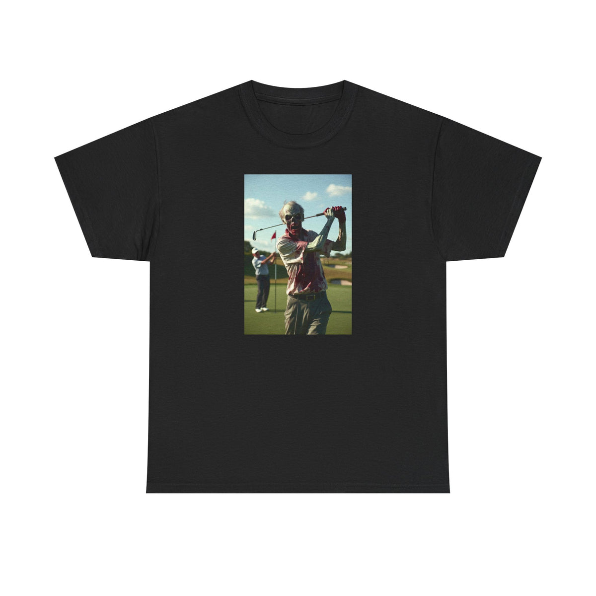 Golfer Swing Photo Tee | Vintage Golf Course Graphic T-Shirt