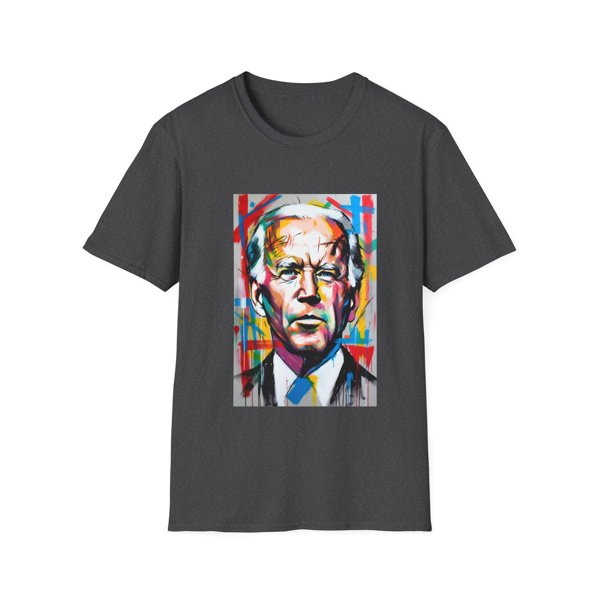Artsy Biden Portrait T‑Shirt — Colorful Pop Art President Tee
