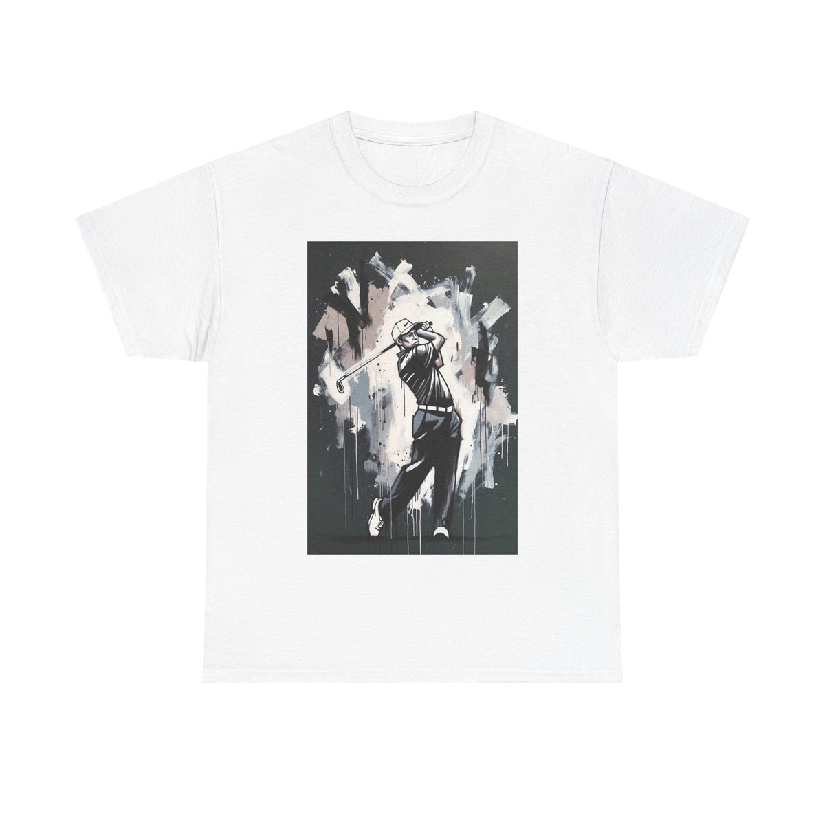 Golf Swing Graphic Tee — Abstract Golfer Art Shirt