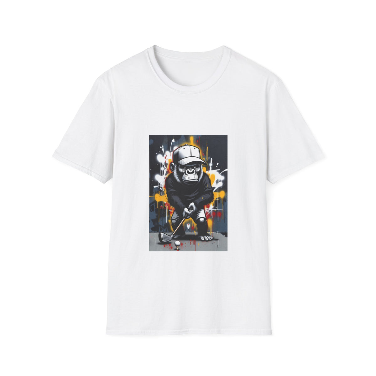 Skateboarding Gorilla Graphic T-Shirt — Urban Street Art Tee