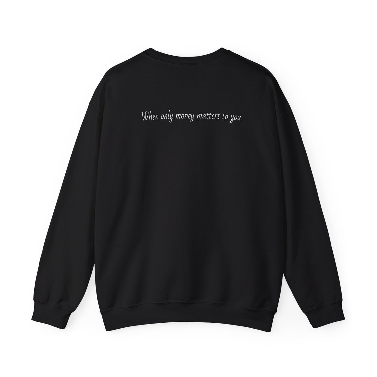 Crewneck Sweatshirt – "The Church of Mammon" Graphic Pullover