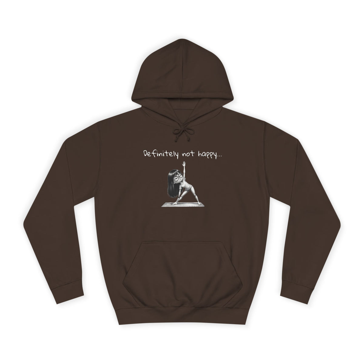 College Hoodie with Minimal Sketch Girl Design – 'She’s Not Crying' Campus Pullover