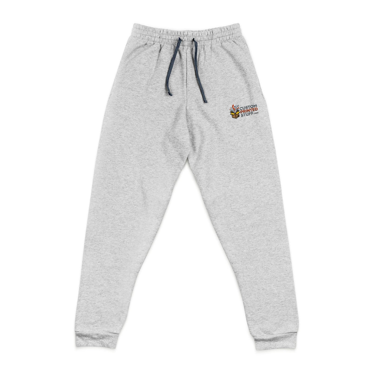 Embroidered 'Good Vibes' Grey Joggers — Casual Comfort Lounge Pants